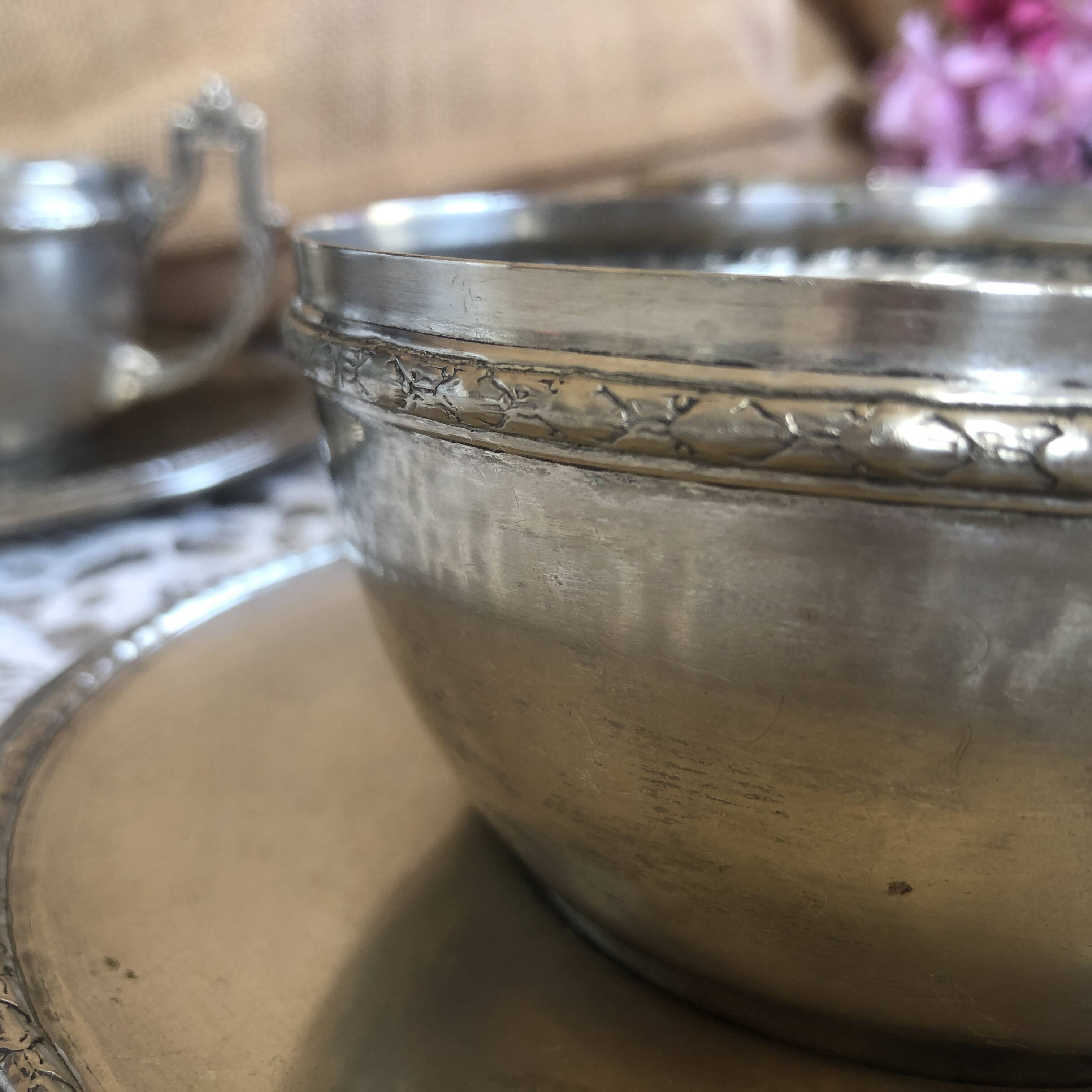 Set of 3 old "silverware" cups