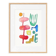 Original abstract painting – coloured organic shapes – 24 x 34 cm