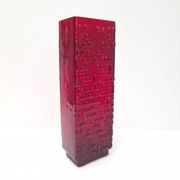 Brutalist glass vase by Emil Funcke for Gral Glass