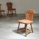 Set of 4 Vintage Tyrolean Dining Room Chairs in Pine, 1970s.