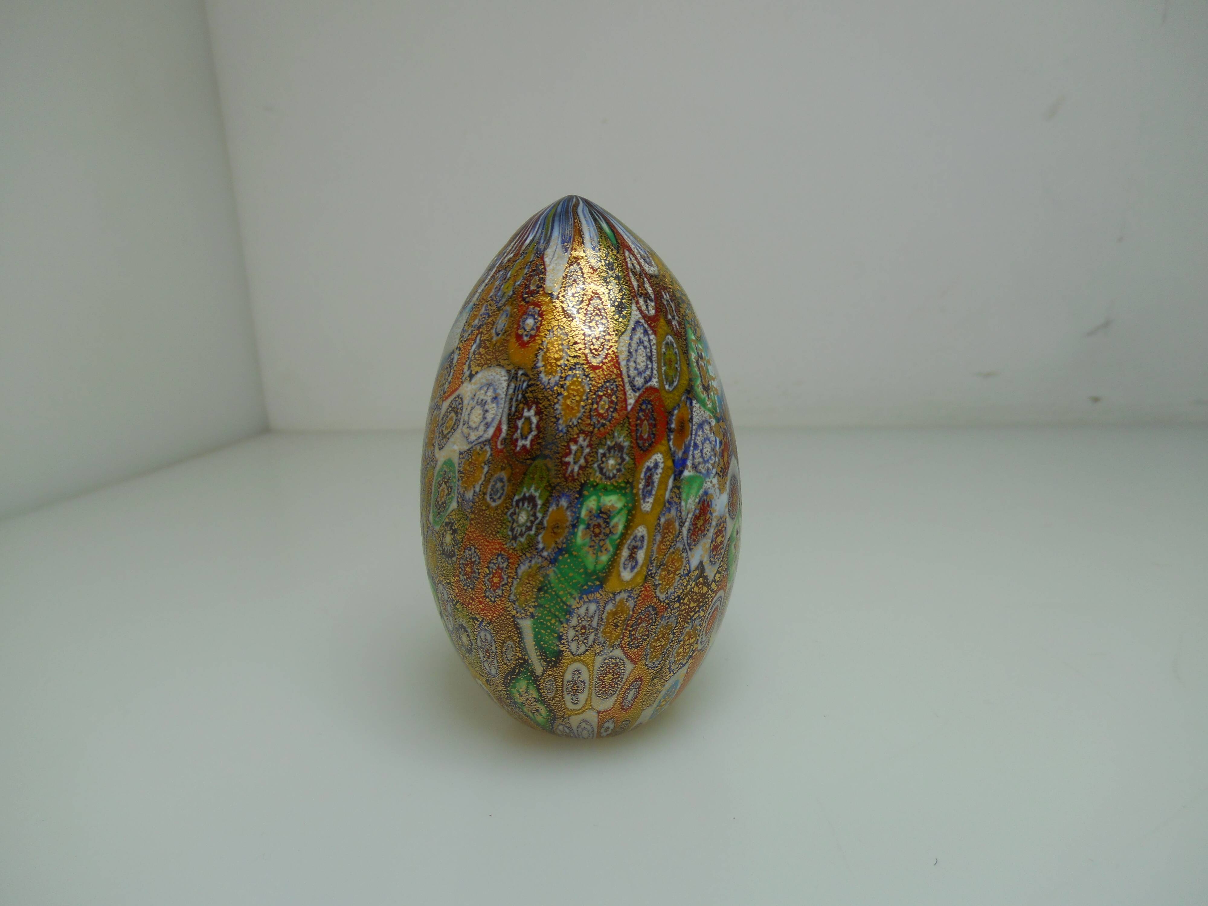 Egg Murano gold leaf Millefiori paper press