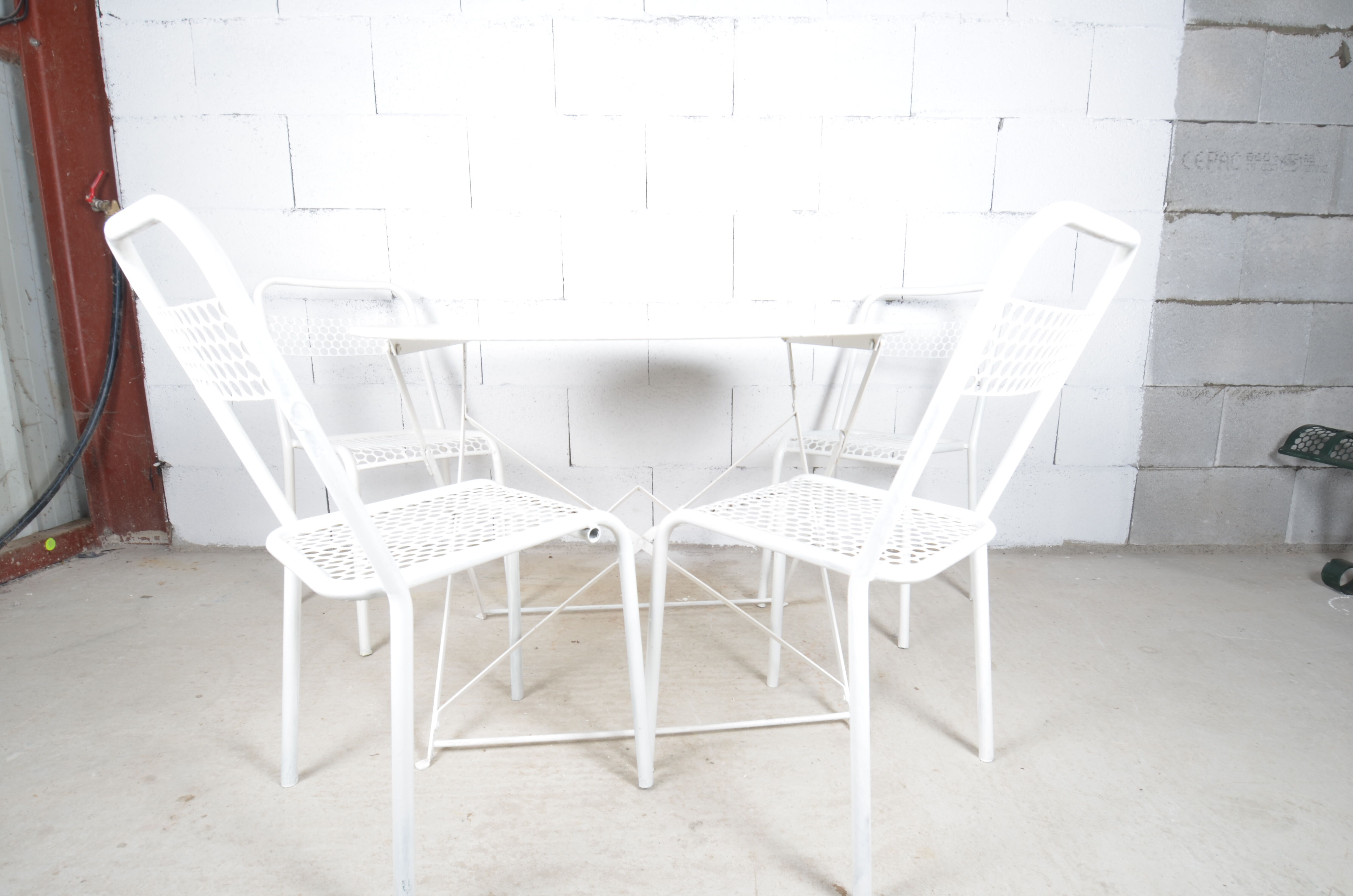 Garden set - 4 René Malaval chairs and table