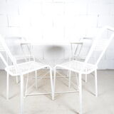 Garden set - 4 René Malaval chairs and table