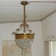 Chandelier-suspension grapevines, old gas spout