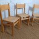 3 brutalist children's chairs from the 1980s in ash.