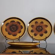 5 dessert plates in vintage ceramic Sarreguemines "Rimini"