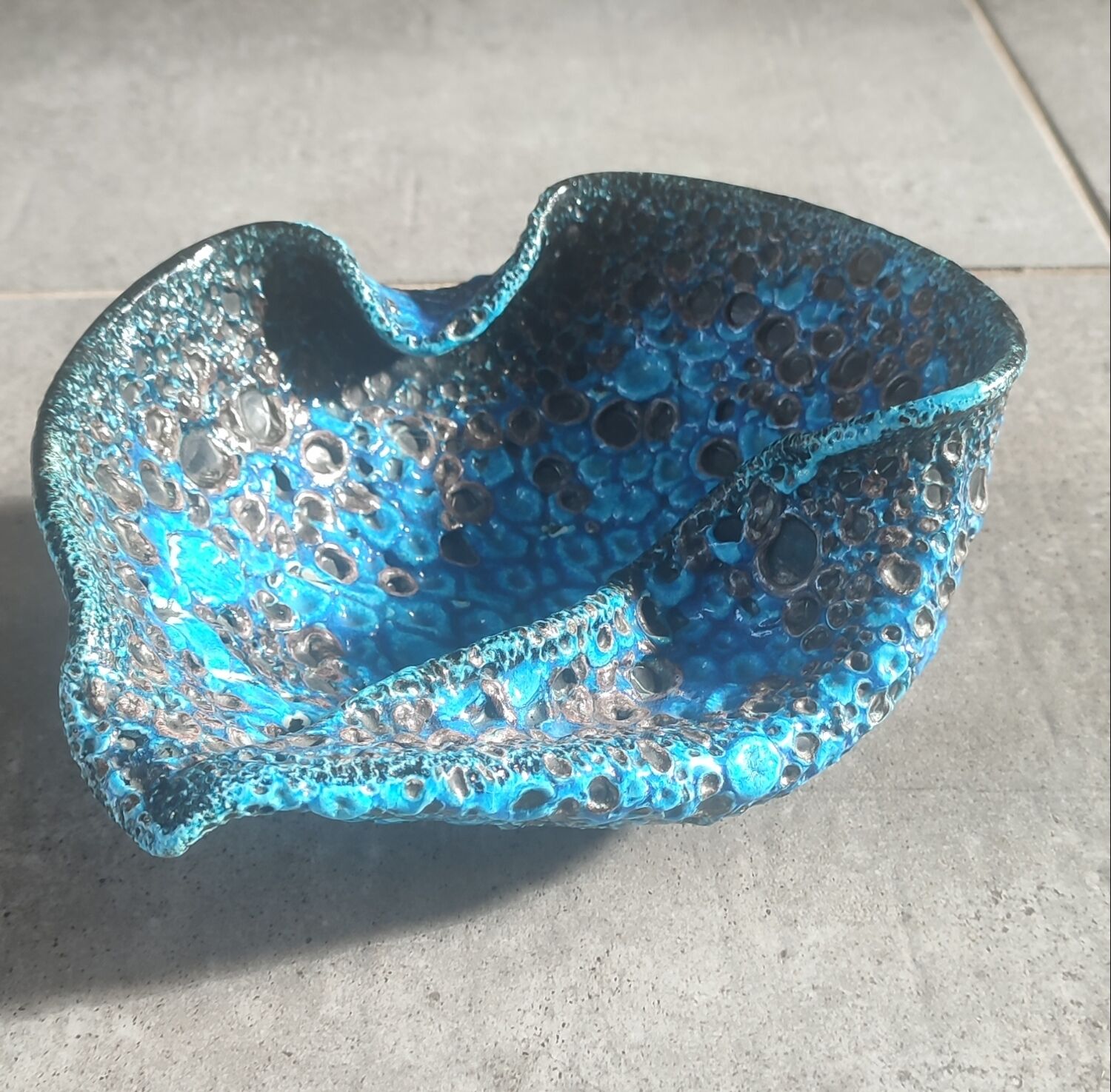Fat Lava ceramic vase The Cyclops, Glaciers Enamels 1960s