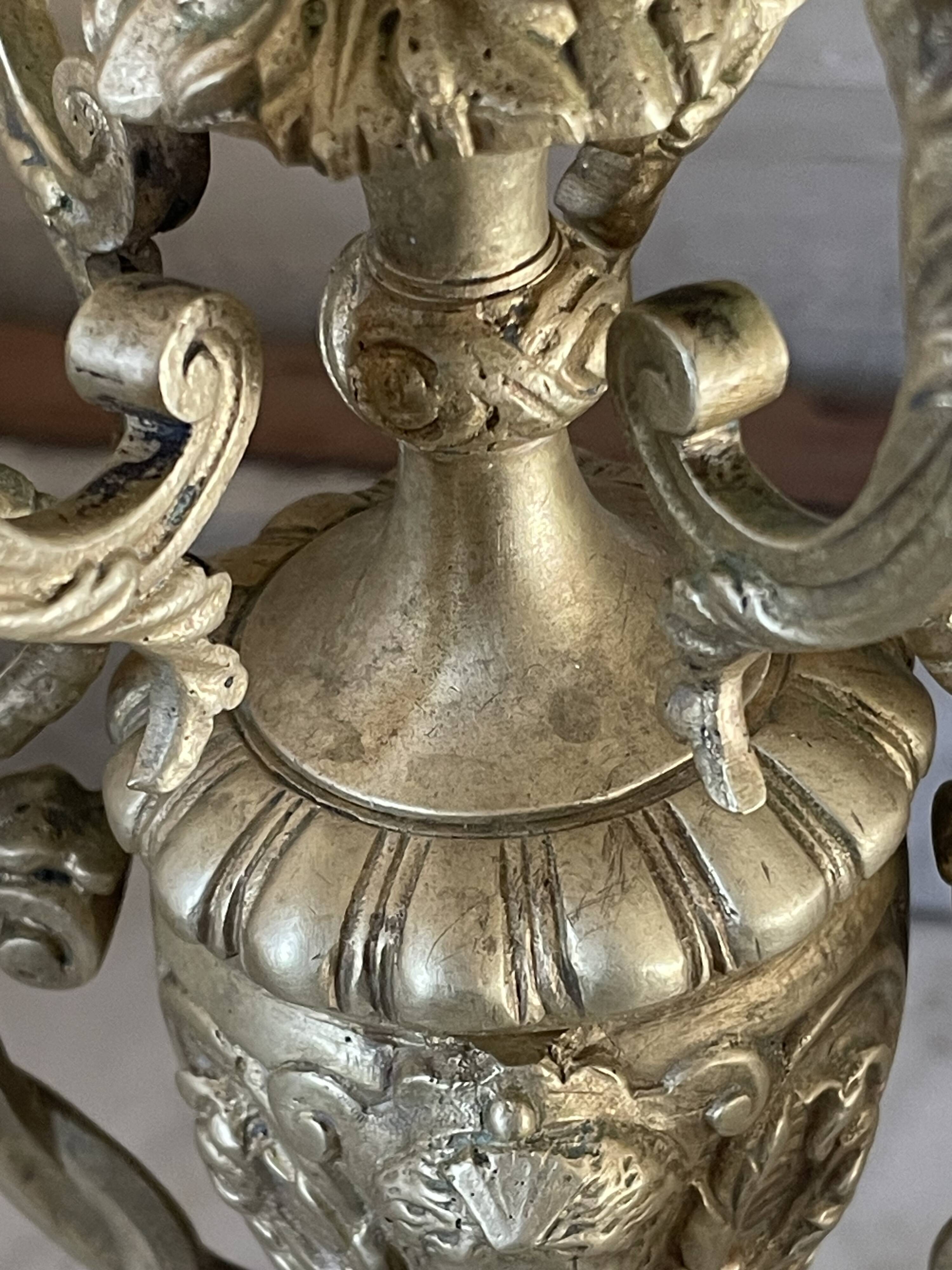 Napoleon III style chandelier in gilded bronze 48.5cm