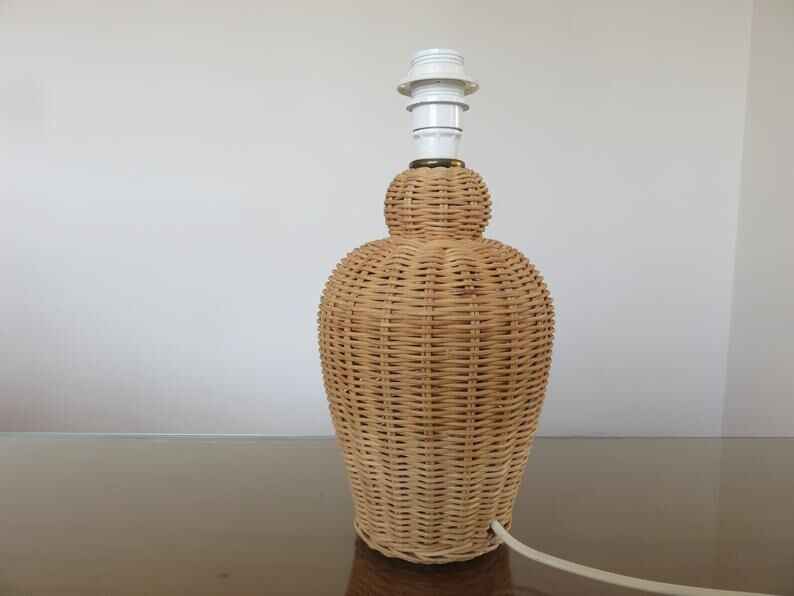 Lamp in rattan 60 70 years