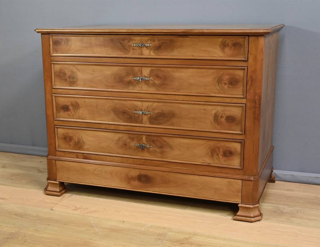 Cherry wood chest of drawers, Louis-Philippe style – 1900