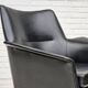 Années 60, design scandinave, chaise pivotante, état d'origine, cuir artificiel, base en aluminium moulé