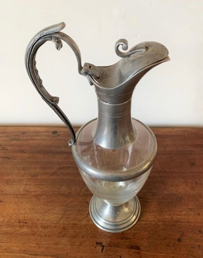 Ewer, Glass and tin, circa 1950