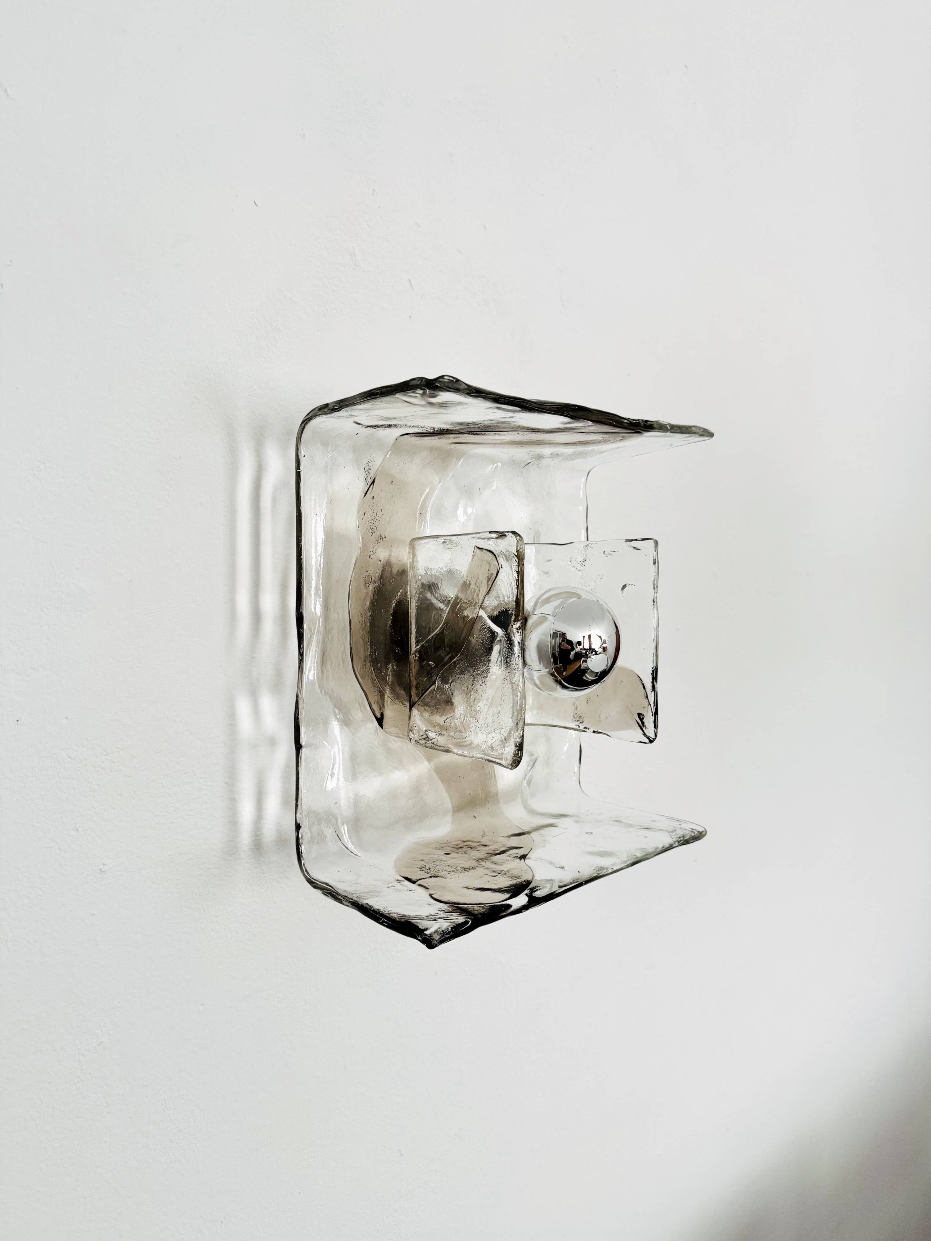 Ensemble de 3 lampes murales ou de plafond en verre de Murano par Carlo Nason pour Mazzega
