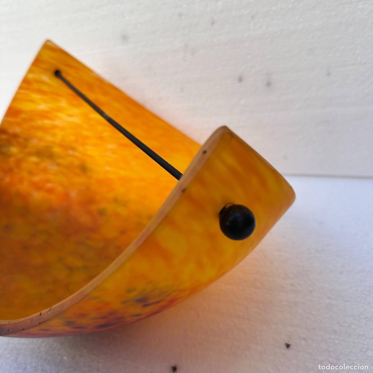 Pair of wall lights, bent glass, Patrick Crespin Le Verre Français, 90s