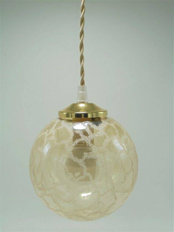 Gold glass pendant light