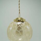 Gold glass pendant light