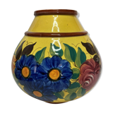 Polychrome earthenware vase circa 1930