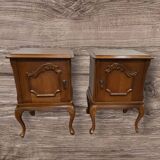Pair of vintage 1960s oak bedside tables