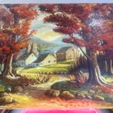 Tableau Huile sur toile signée Rousseau 15/04/83