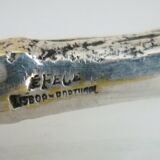 Flower, removable ashtrays and spades, iconic object 70s, silver bronze signed eLeCe Lisboa