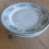 4 old flat plates Terre de fer