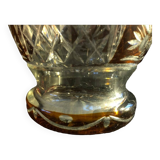 Cut Bohemian crystal vase