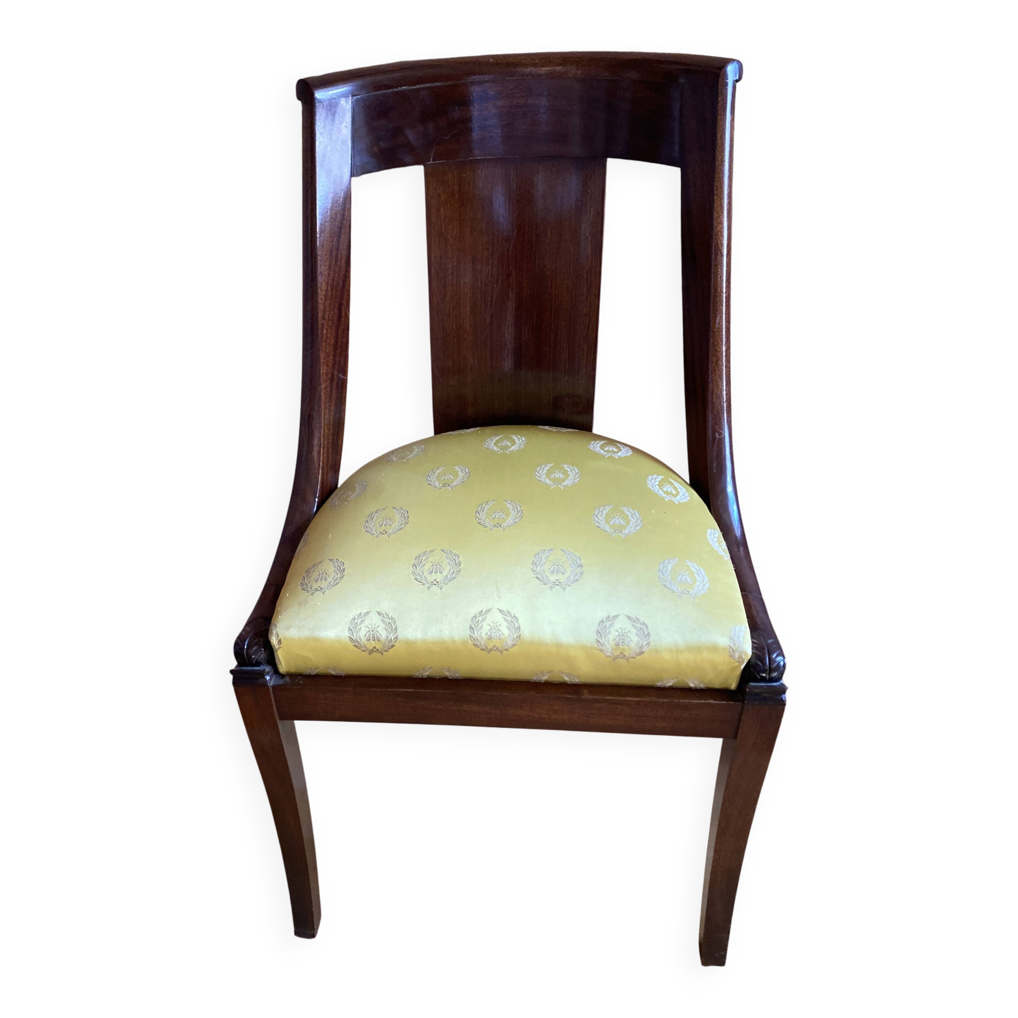 6 mahogany gondola chairs.