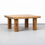Vintage Rustic Brutalist Coffee Table
