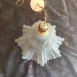 Pendant light with old glass tulip