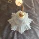Pendant light with old glass tulip