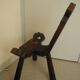 vintage tripod chair brutalist wood decor 50s brutalist