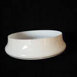 pendant lamp/lampshade/art deco in white opaline/gold lines