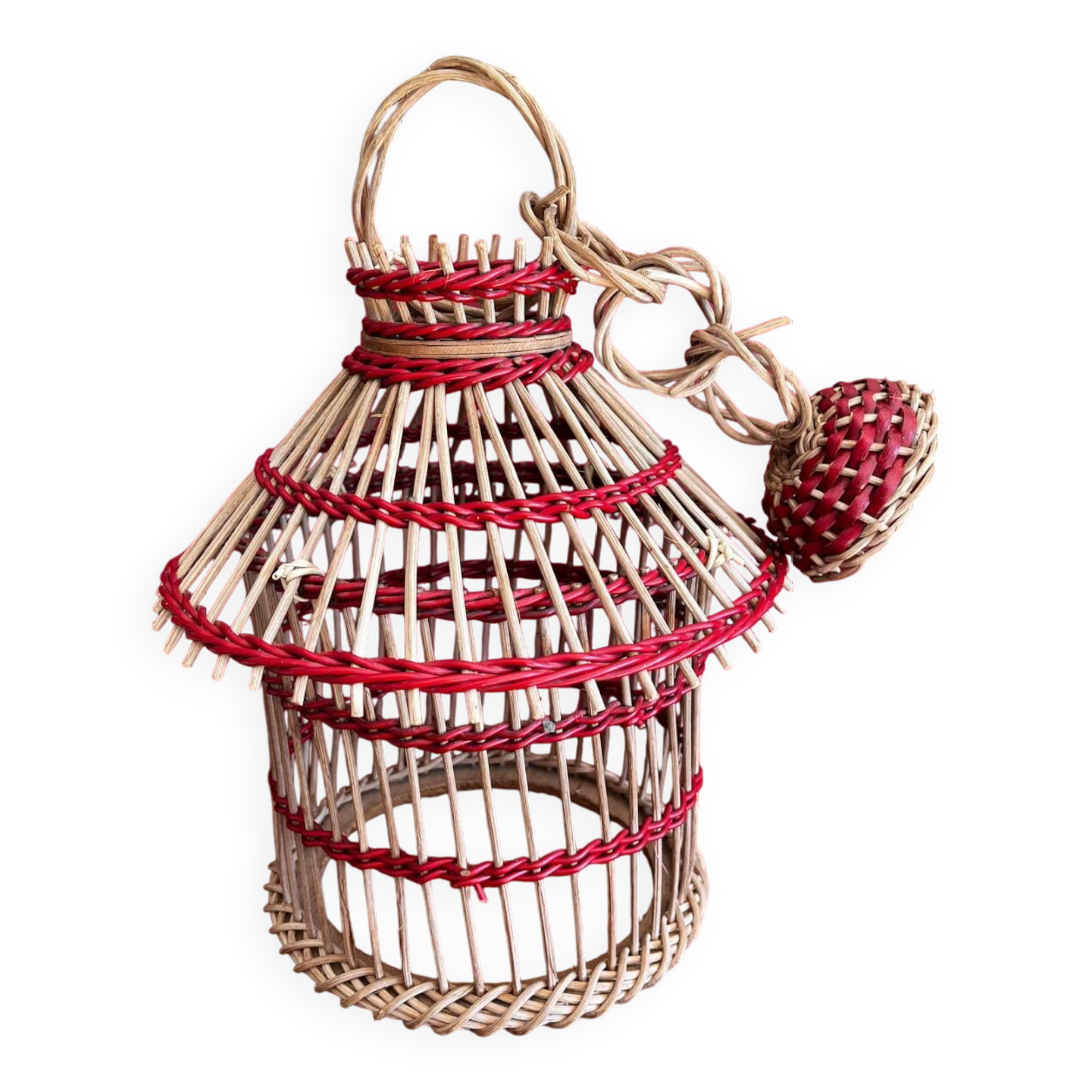 Suspension cage en osier