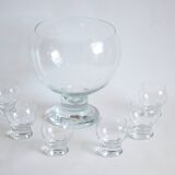 Glass Punch Bowl By Erkkitapio Siiroinen For Riihimaen Lasi, Finland 1970S