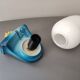 Lamp wall lamp bathroom glass blown mouth triplex Tovil opaline