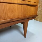 Armoire penderie scandinave teck 4 portes