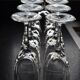 11 Arques crystal water glasses with an original square shape