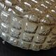 Round ceiling lamp in amber glass / vintage 60s-70s