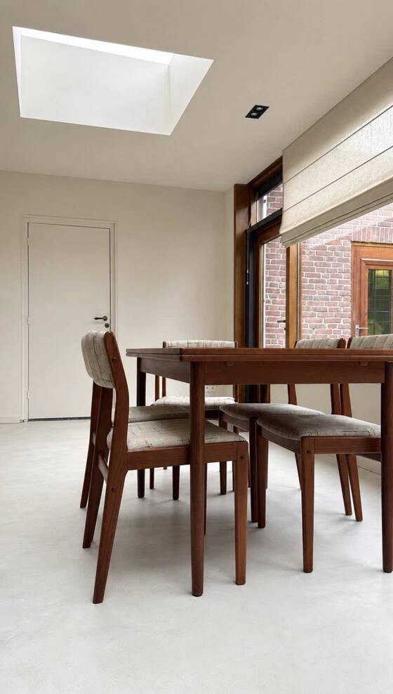 Vintage Danish dining set table and chairs