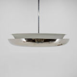 Bauhaus functionalist nickel chandelier UFO, 1930s, restored