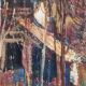 oil on canvas signed César Belotti (1914-1995) village autumn period