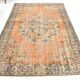 Pumpink Orange Turkish Vintage Rug, 191x272Cm