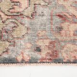 3x6 Rug For Laundry Room Red Beige Antique Vintage Rug, 110x193Cm SK 2797