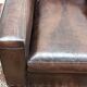 Leather club armchair
