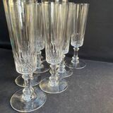 8 Flûtes à champagne – cristal léger taillé