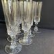 8 Champagne flutes – light cut crystal