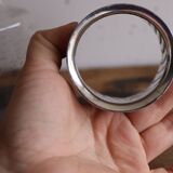 Antique glass bottle engraved and silver-plated metal – Gallia hallmark