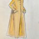 Painting painting fashion drawing woman with yellow coat years 30-50s