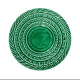 Large emerald green glazed earthenware bowl – Sarreguemines