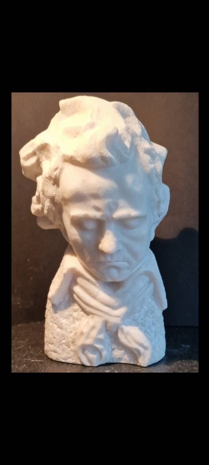 Carrara marble Beethoven bust